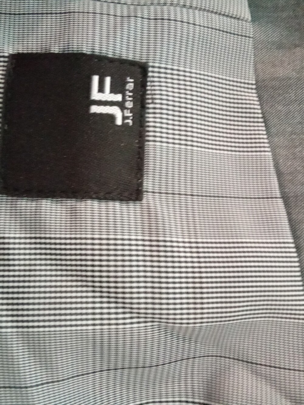 JF J. Ferrar Men's Size M Tailored Suit Vest Classic Gray Pattern Deep V-Neck - Picture 9 of 11